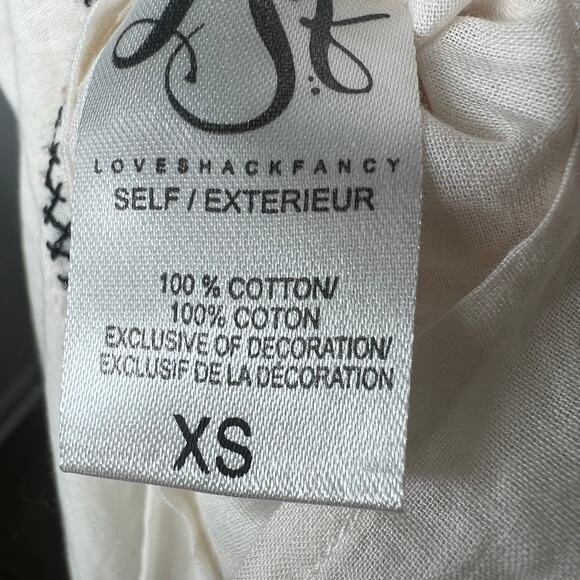 Love Shack Fancy Isla Embroidered Midi Dress Size XS - Picture 5 of 7